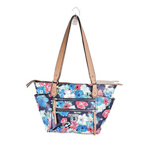 LIZ CLAIBORNE Floral Purse Women's Liz Sport Medium Tote 16 " Long x 10" Tall